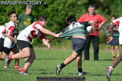 2015-05-16 Rugby Lyons Settimo Milanese U14-Rugby Monza 0849
